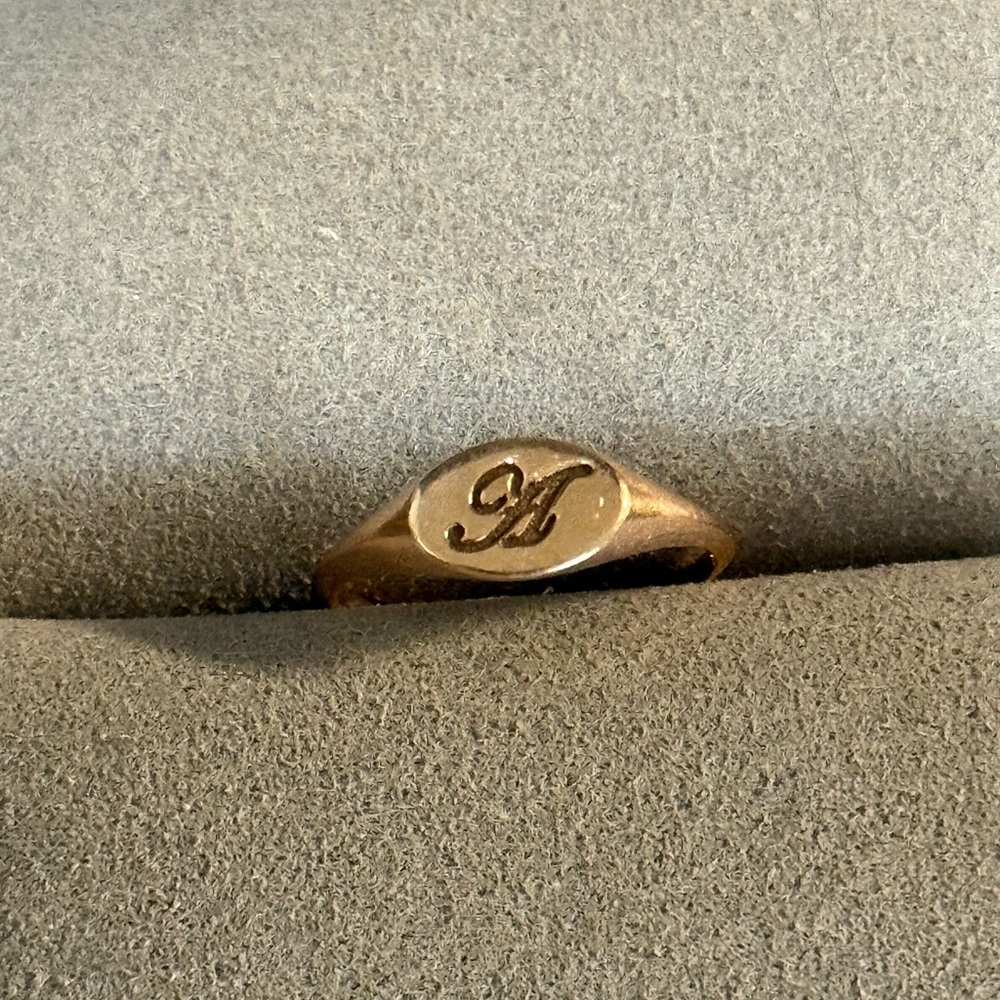 14k rose gold signet ring